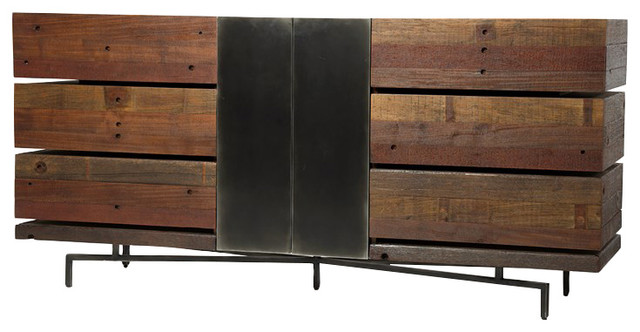 Don Rustic Modern Reclaimed Wood Metal Dresser Don Rustic Modern Reclaimed Wood Metal Dresser