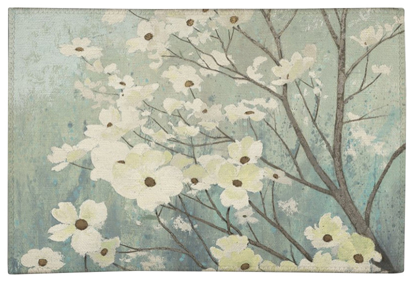 Dogwood Blossoms 4'x6' Chenille Rug