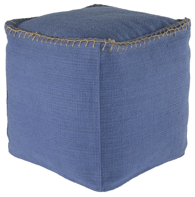 Pouf in Periwinkle Contemporary Floor Pillows And Poufs by ShopLadder