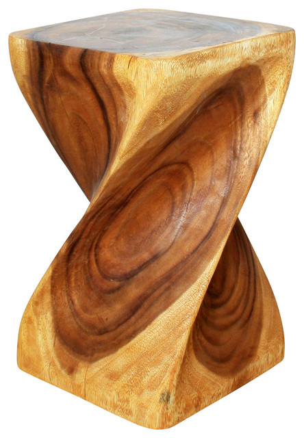 Haussmann Twist Stool 12 In Sq X 20 H Acacia Wood Livos Oak Haussmann Twist Stool 12 In Sq X 20 H Acacia Wood Livos Oak Oil