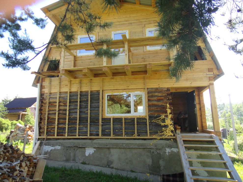 Отделка дома рядом с баней