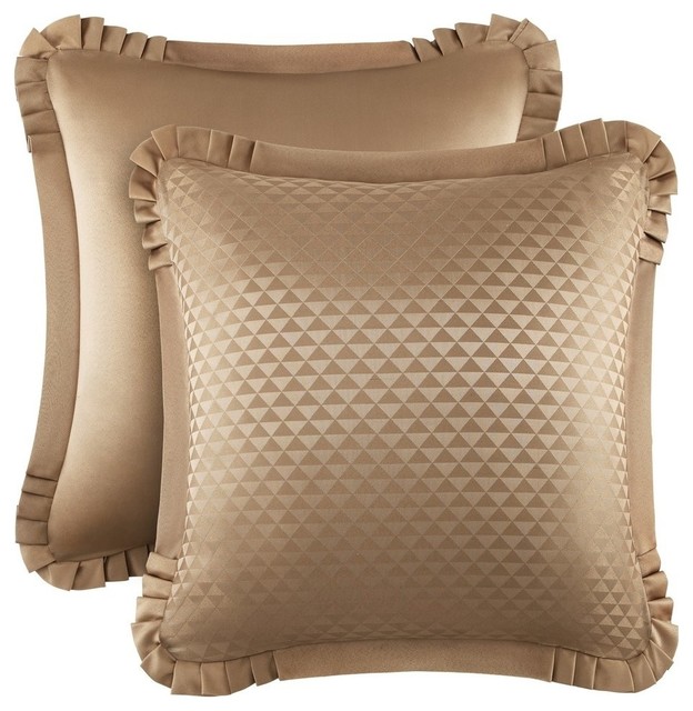 Colonial Single Euro Sham, Gold, Euro, Euro Contemporary