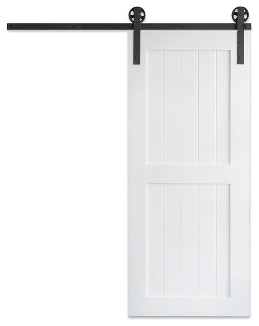 Classic 2 Panel Barn Door 7 6 X3 6 Painted Dove White 90 X42
