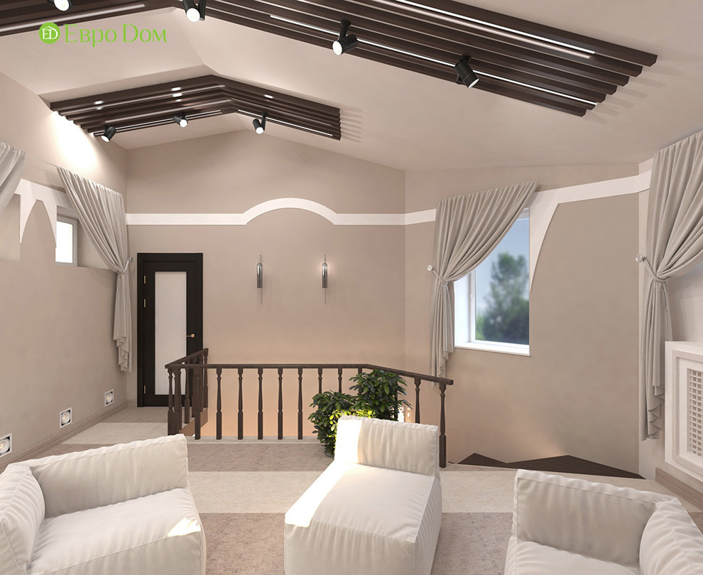 Дизайн интерьера коттеджа 490 кв. м в современном стиле