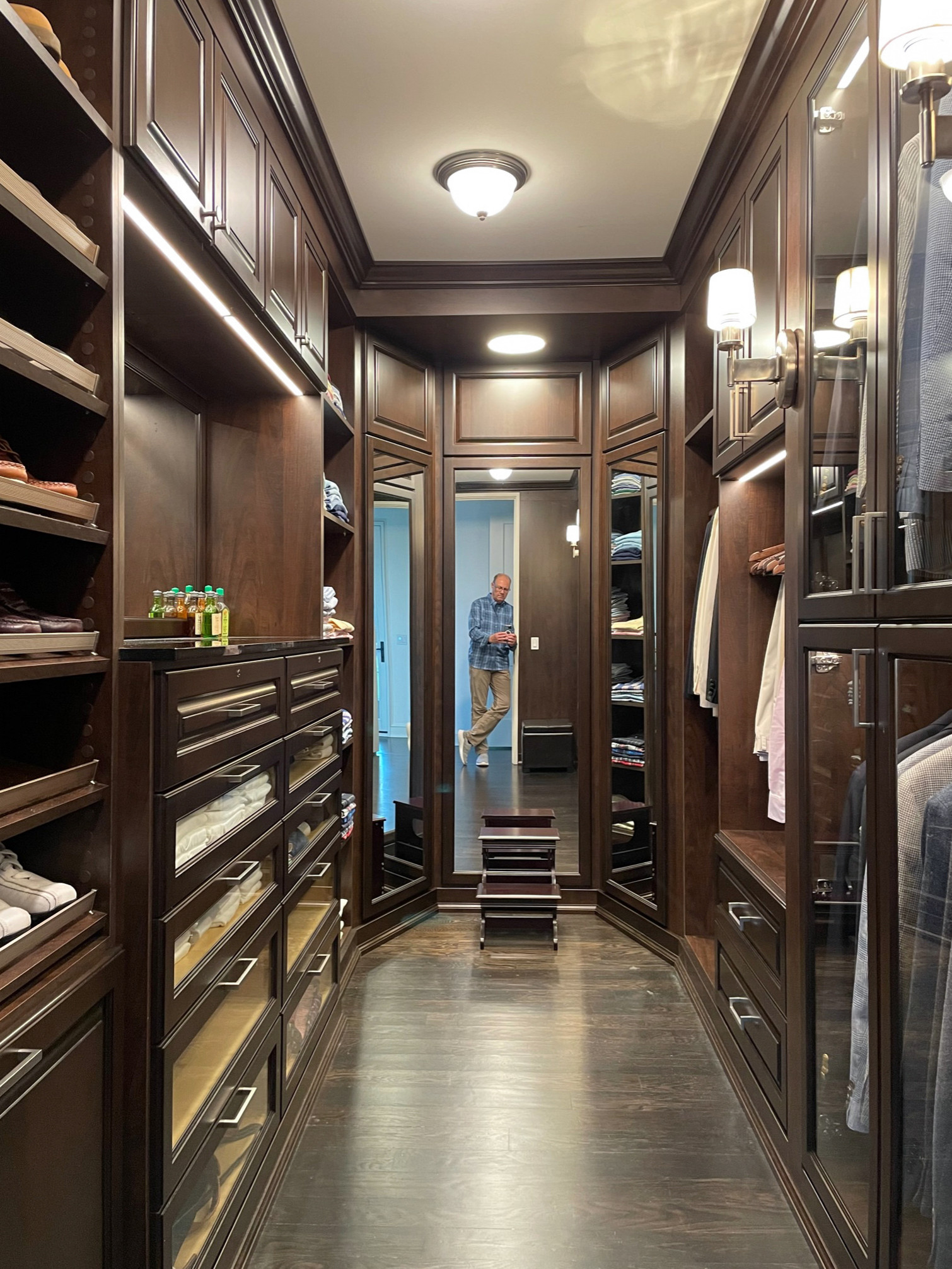 Haberdasher with custom stained fronts