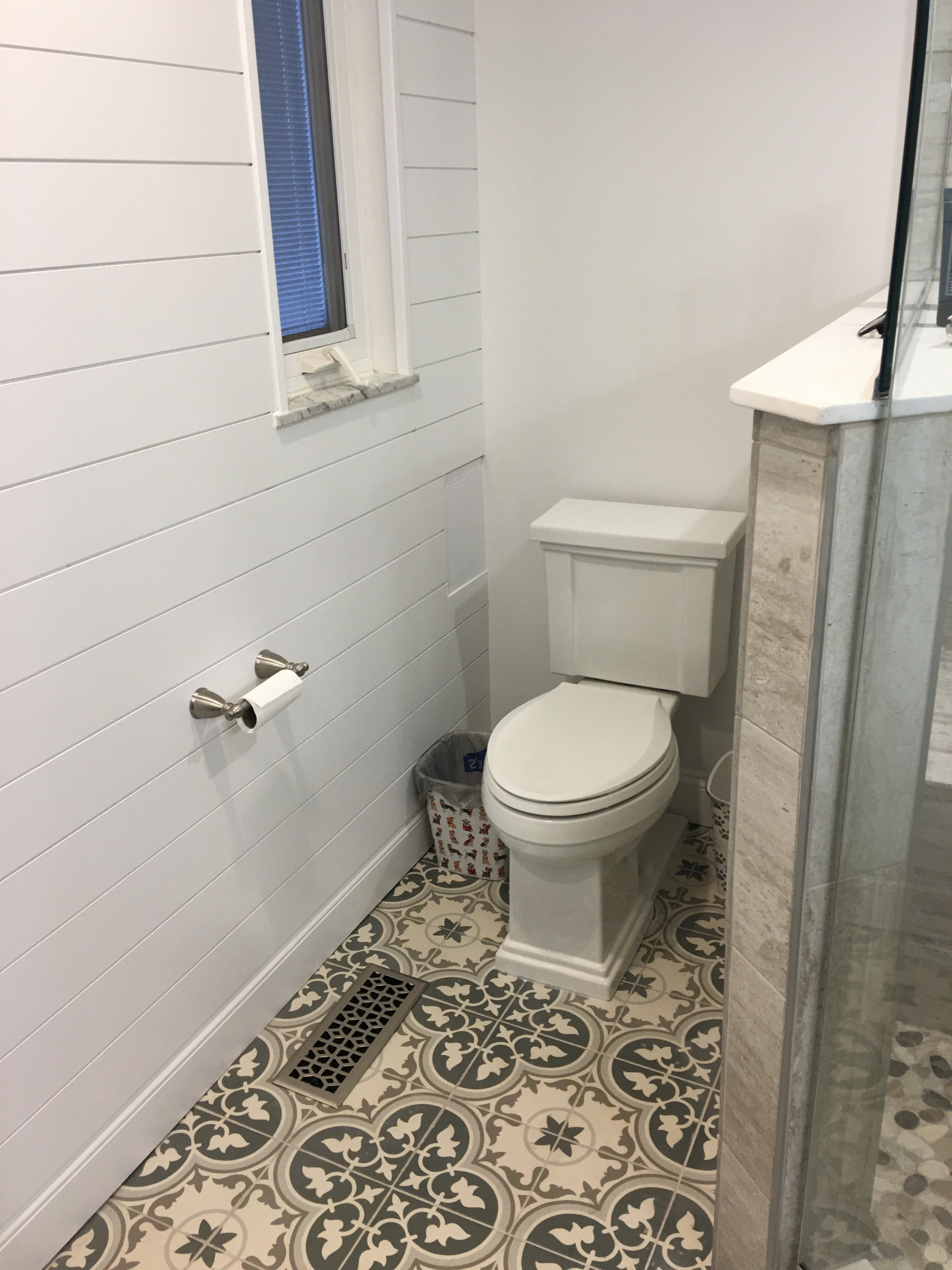 Custom bathroom and back room office/workout/pet room