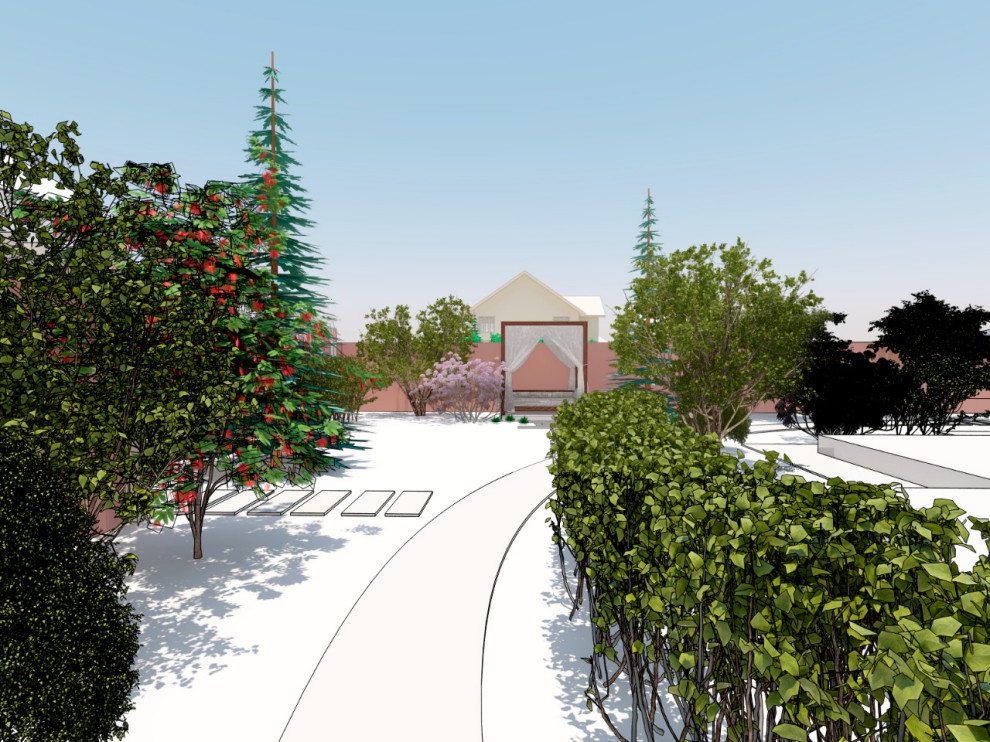 Ландшафтный дизайн участка загородного дома