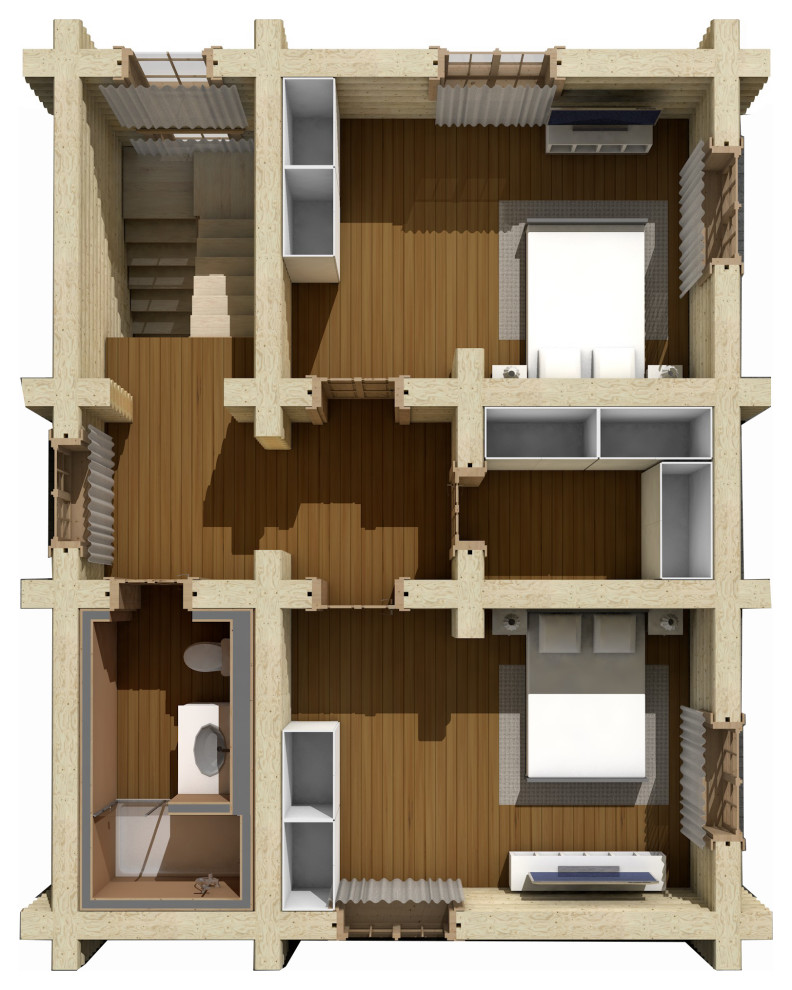 Идея дизайна: гостиная комната в скандинавском стиле