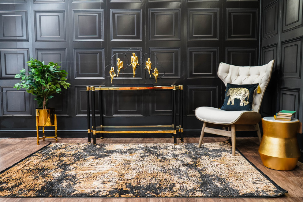 Black And Gold Living Room Modern Living Room London By Homes Outlet Houzz 9607