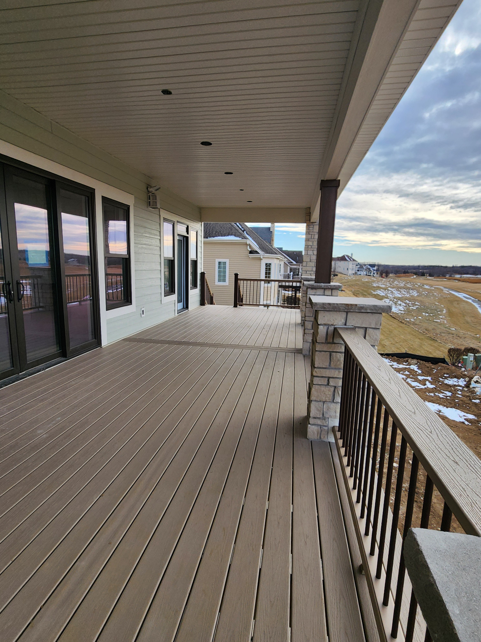 Deck overlooking golf course