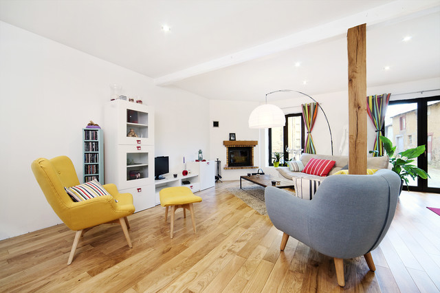 R&eacute;novation d'une long&egrave;re landhausstil-wohnzimmer
