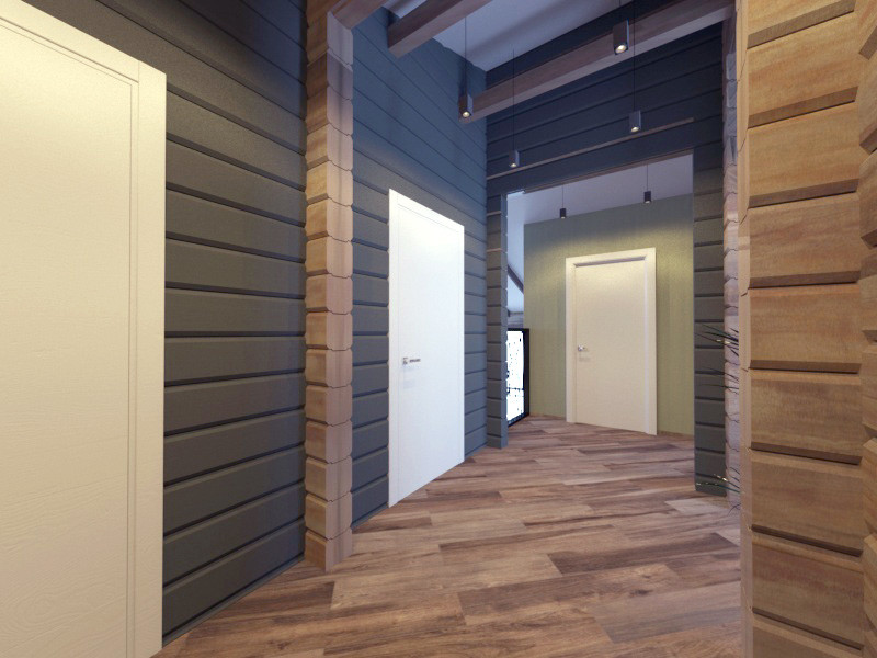 Интерьеры дома из бруса