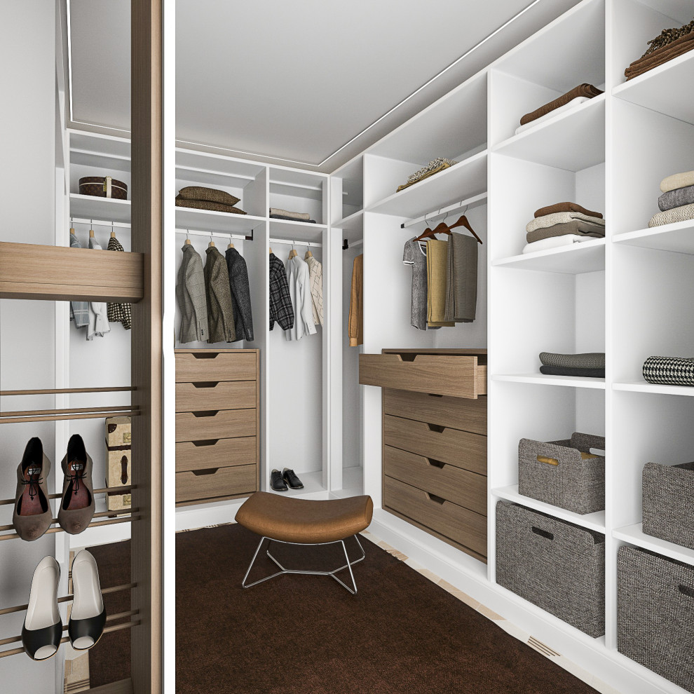 Гардеробная в проекте квартиры джапанди