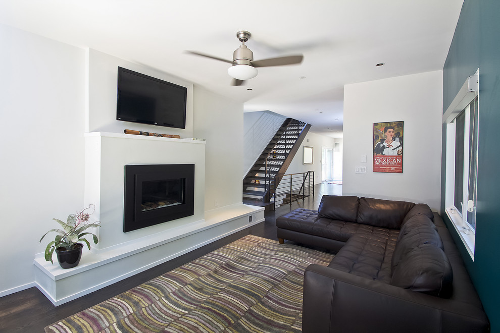 Contemporary Built in Gas Fireplace