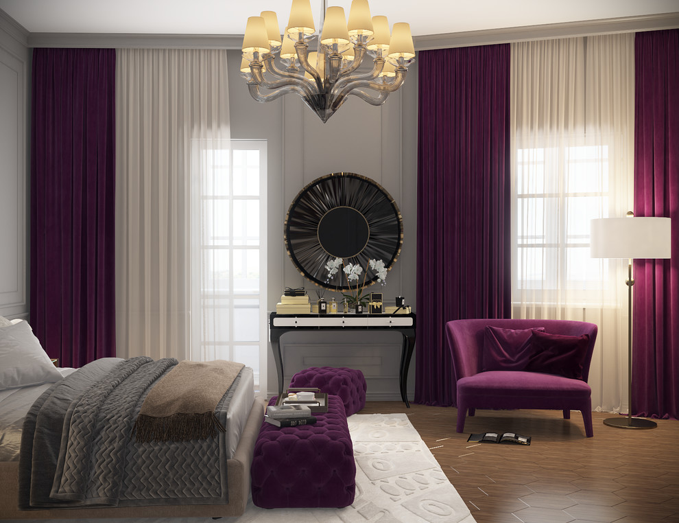 ЖК «Донской Олимп». Дизайн спальни в парижском стиле