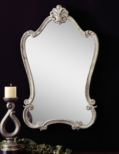 Uttermost Walton Hall Mirror, Antique White