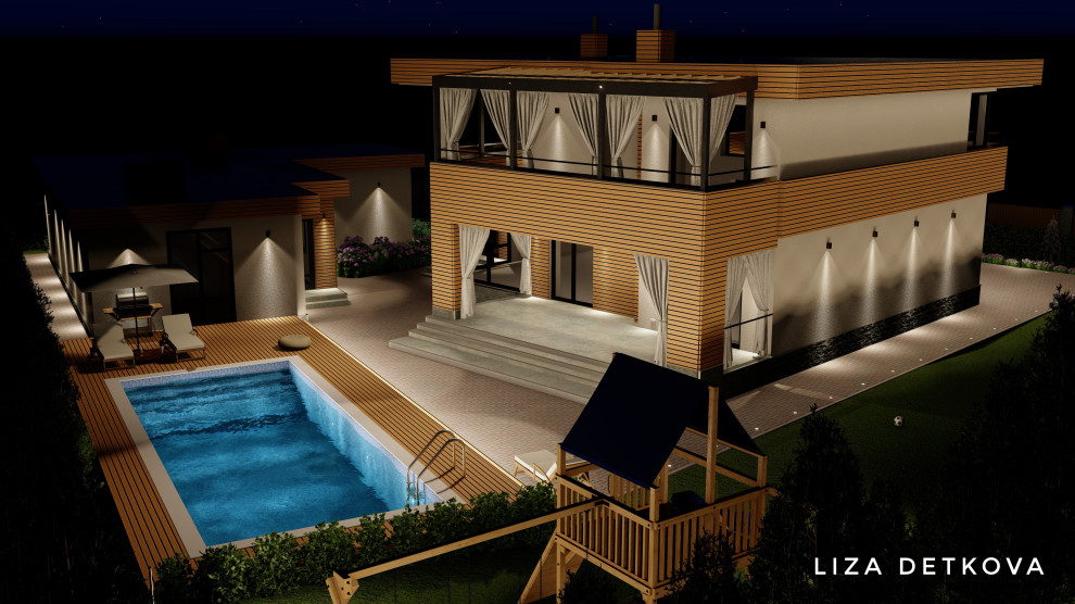 Усадьба: дом, баня, ландшафтный дизайн