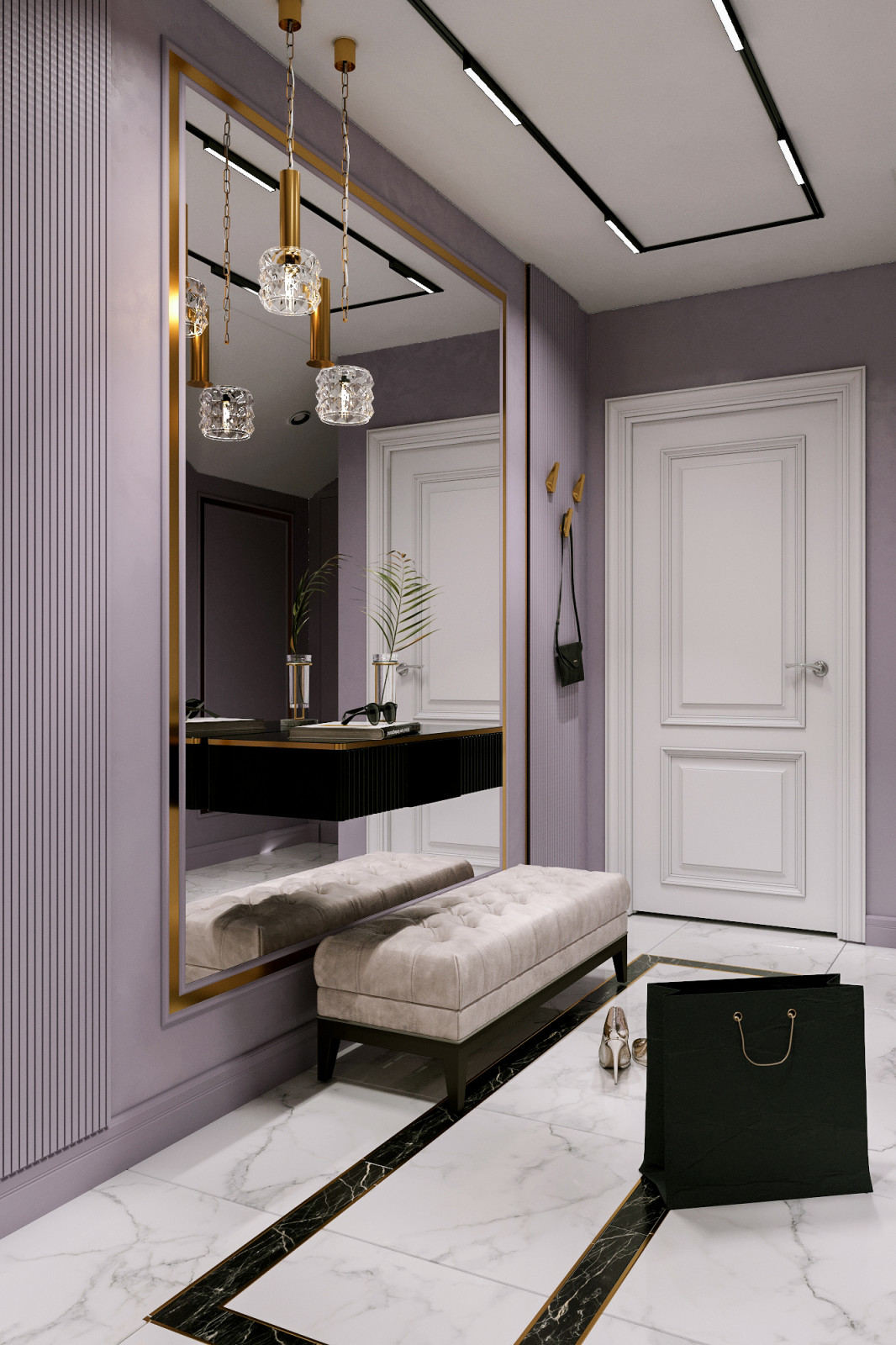 Дизайн-проект Мансарда, Неоклассика