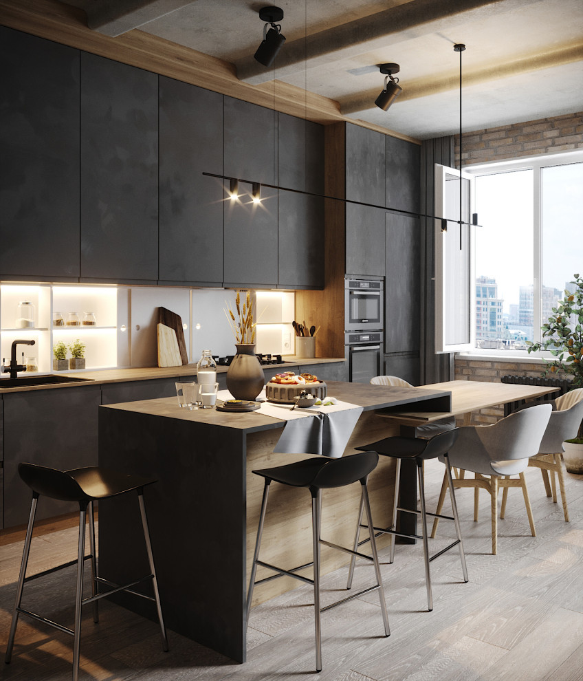 Design kitchen in loft style