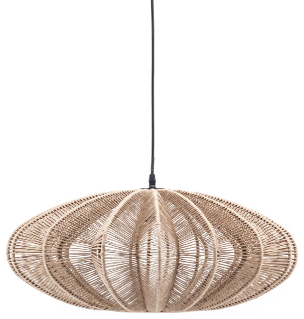 pleegouders Ophef Accommodatie Natural Open Weave Rope Pendant | By-Boo Nimbus - Tropical - Pendant  Lighting - by Luxury Furnitures | Houzz