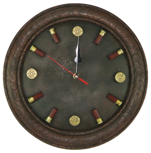 Shot Gun Shell Clock Wall Clocks by De Leon Collections