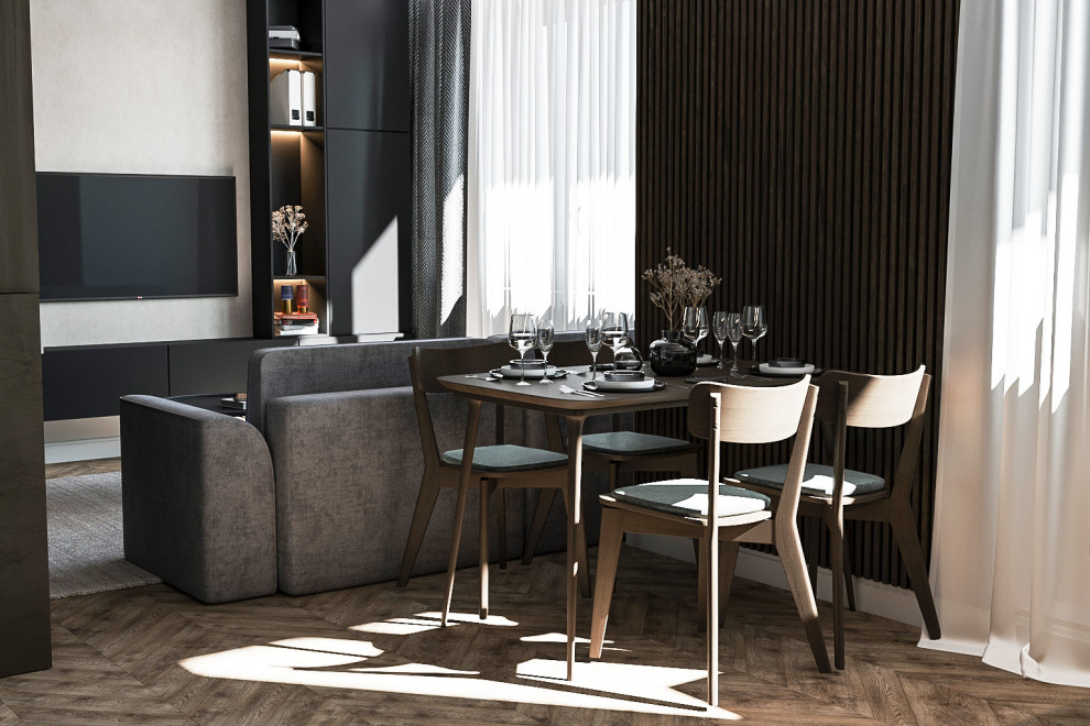 кухня-гостиная в современном стиле