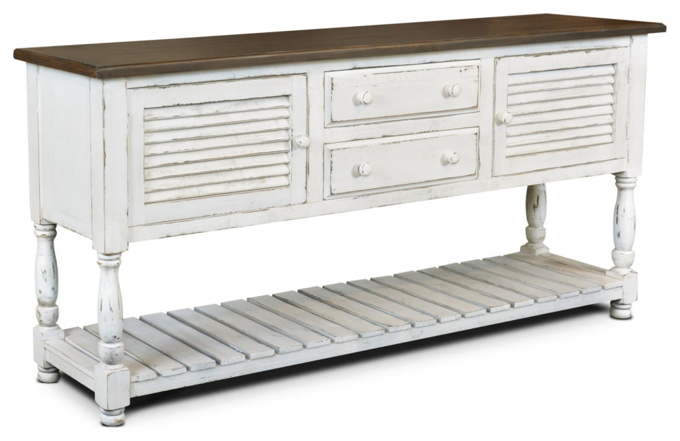 Ashland Shutter Door Entry Table, 74.5x17x36.25 French Country