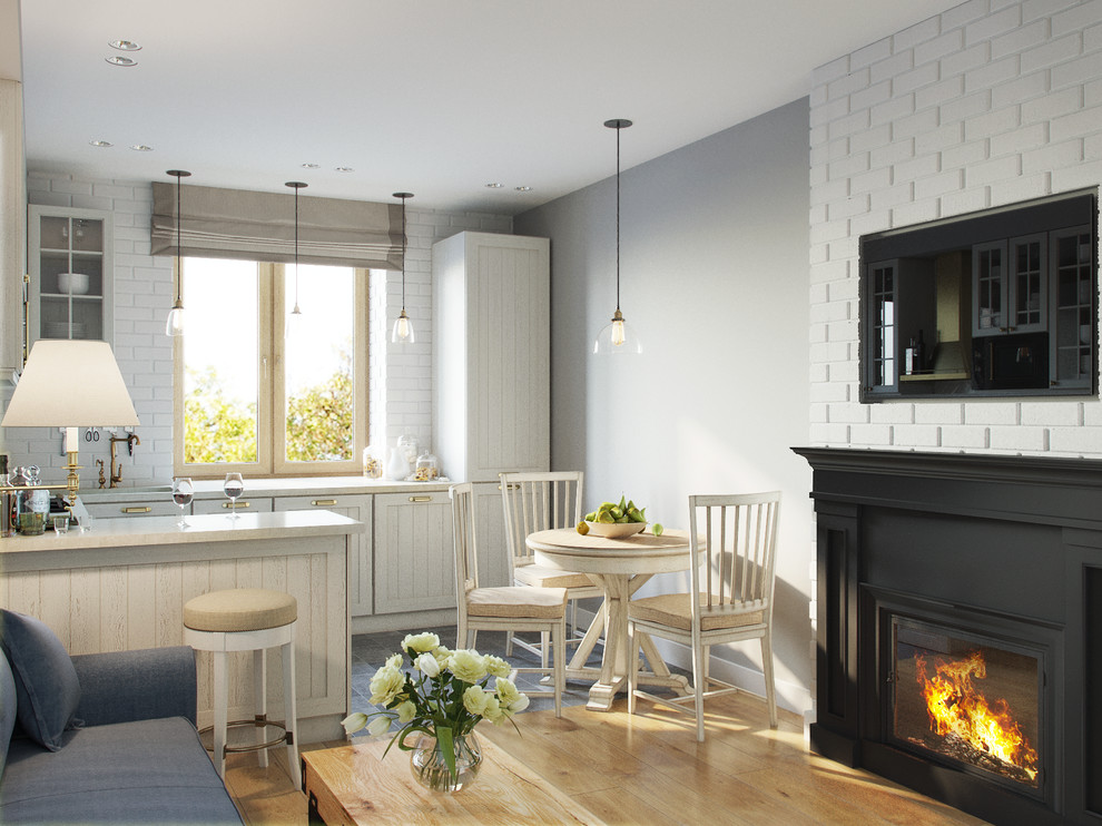 Визуализация по кухне-гостиной в Новой Москве