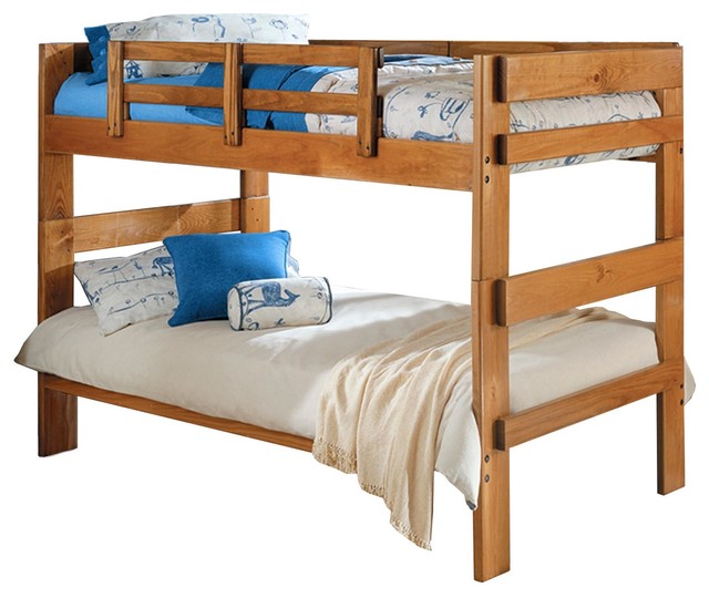 heartland twin over twin wooden bunkbed - traditional - bunk beds heartland twin over twin wooden bunkbed - traditional - bunk beds