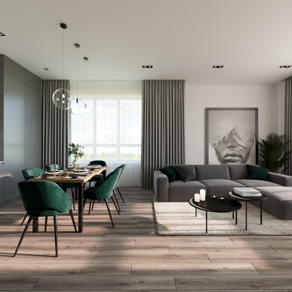 Кухня-гостиная в загородном доме