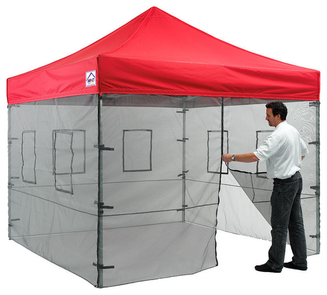 Mesh Sidewall Kit With Food Vendor Windows, 10'x10' Mesh Enclosure Kit