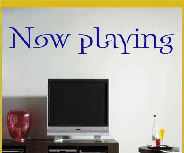 Now Playing Vinyl Wall Decal mediaroomquotes03 - Contemporary - Wall ...