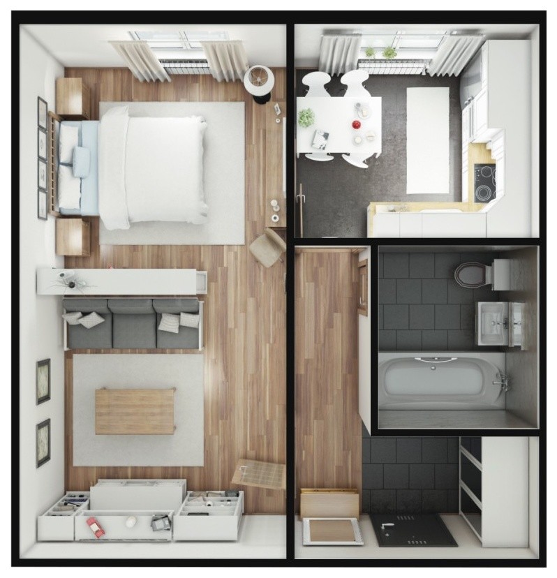 Однокомнатная квартира в Москве