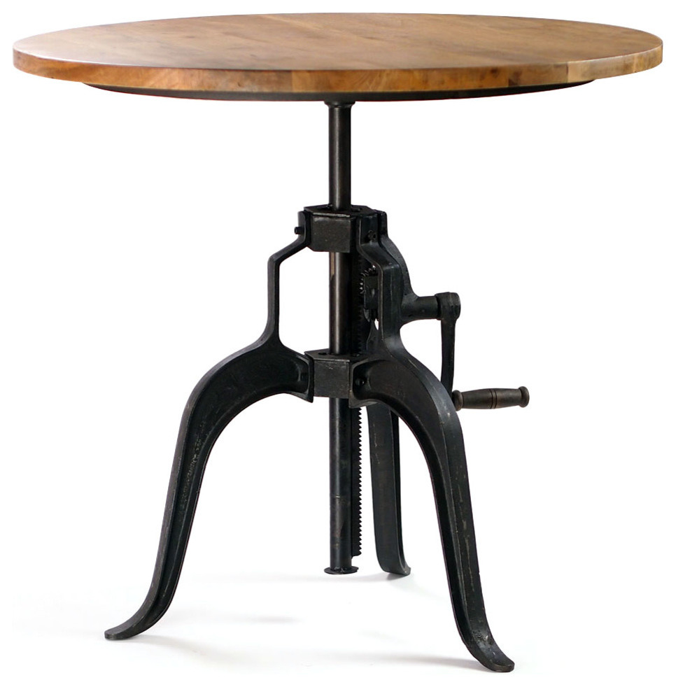 Carnegie Industrial Bar Table Wood Top