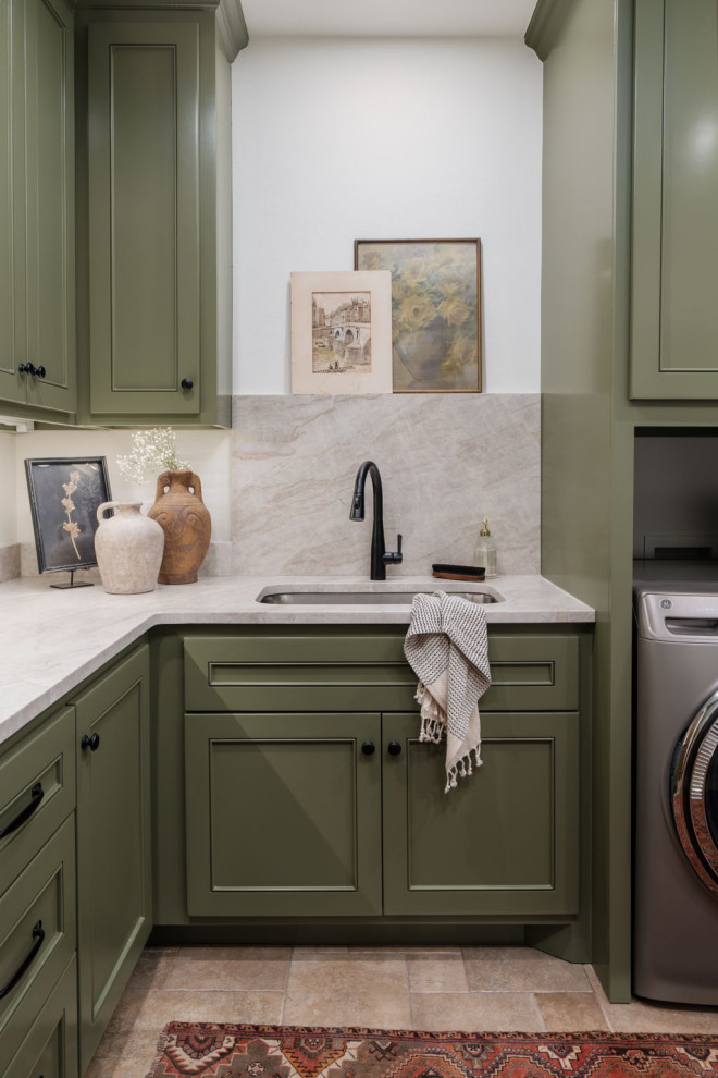 Design ideas for a transitional laundry room in Oklahoma City.