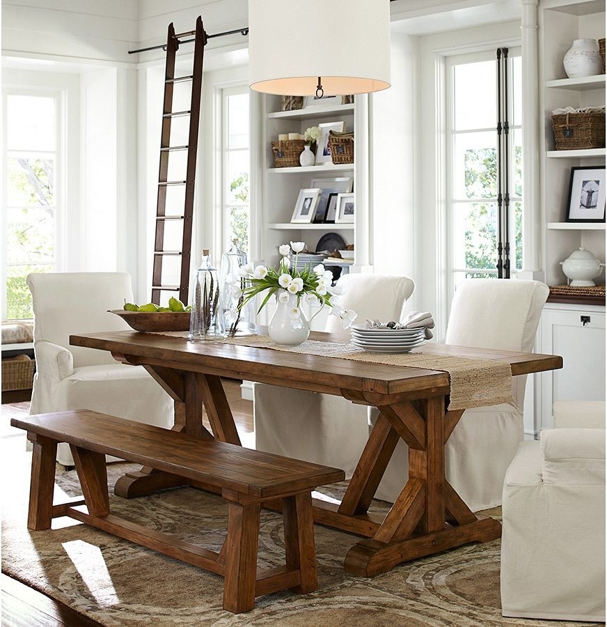 Photo of a mid-sized traditional open plan dining in Sacramento with white walls and medium hardwood floors.