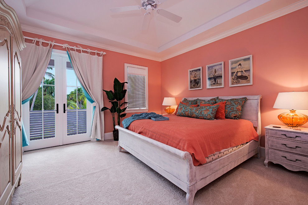 Beach style bedroom in Miami.