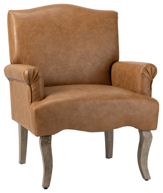 Adolph Vegan Leather Armchair Farmhouse Armchairs And Accent Chairs