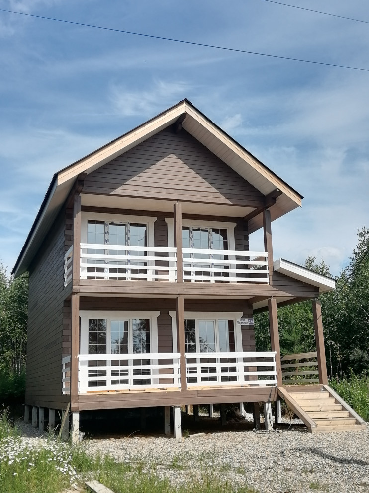 Двухэтажный дом из газобетона