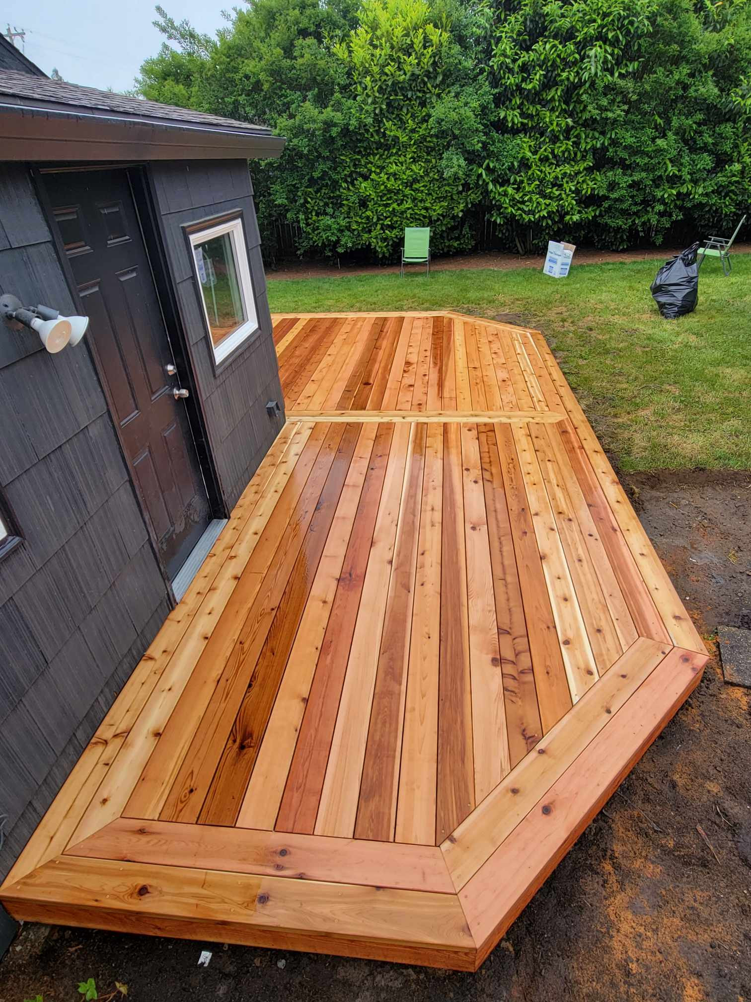 Tight knot ceder deck