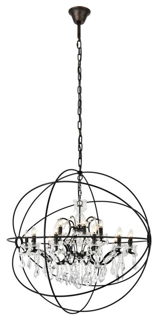 Urban Collection Pendent Lamp,  Shade,, Clear Shade, Dark Bronze