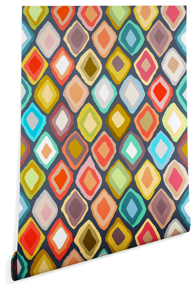 Deny Designs Sharon Turner Almas Diamond Ikat Wallpaper, Multi, 2'x10'