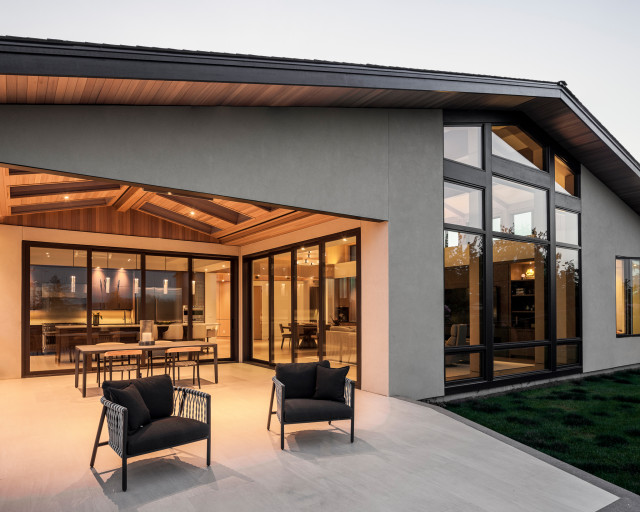 Downtown Bellevue Custom Home Rear Exterior Classique Chic