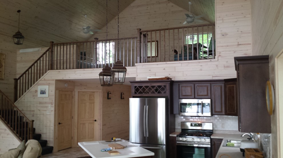 Kitchen - rustic kitchen idea in Minneapolis
