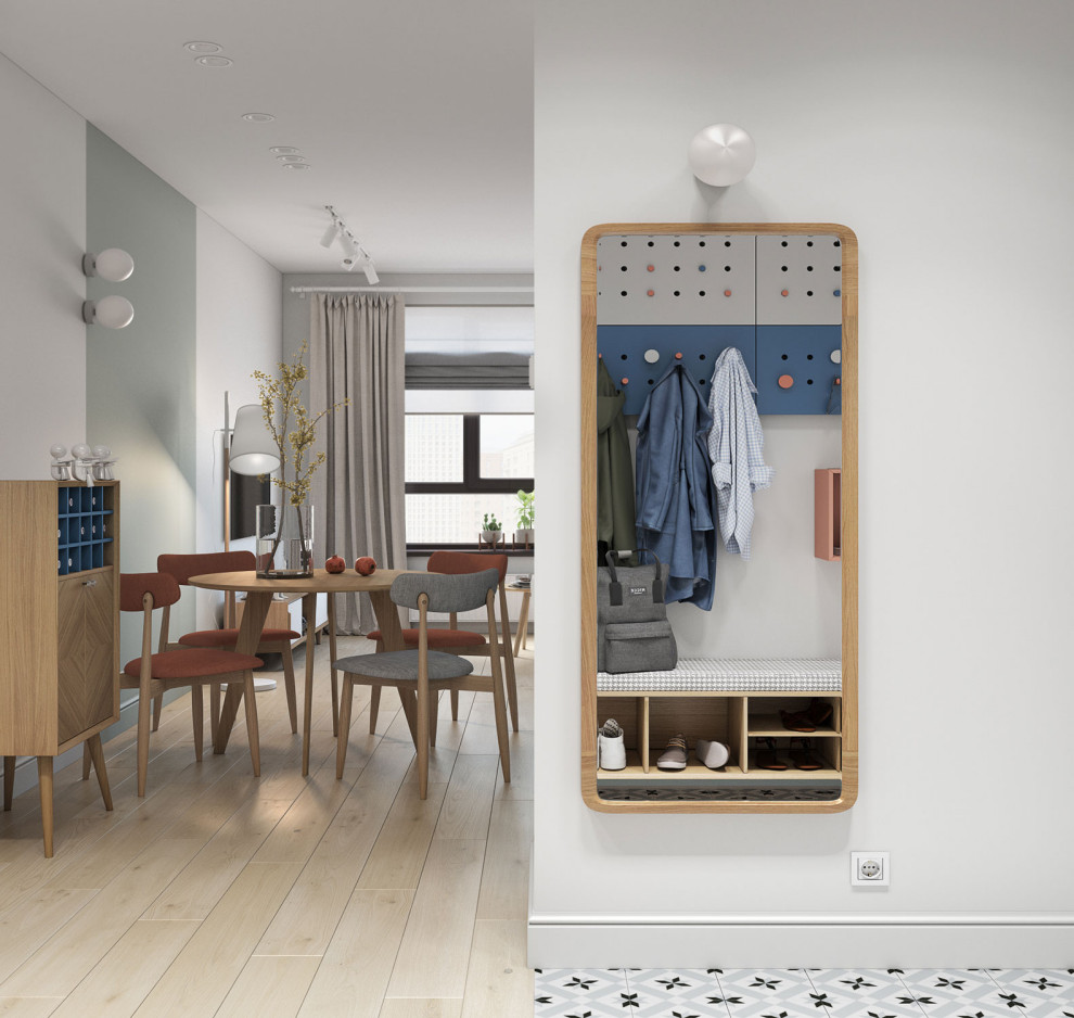 Вид из прихожей на кухонную зону