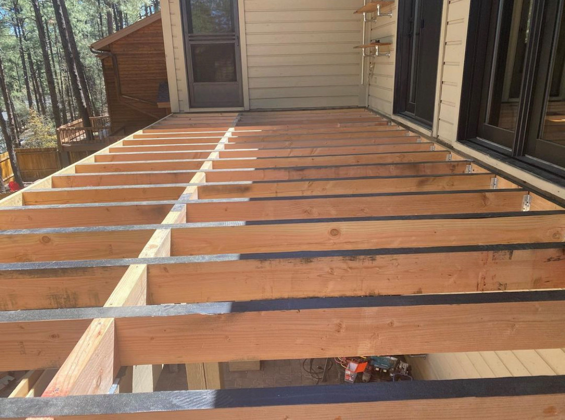 Deck rebuild with Timber Tech decking and Fortress railing.