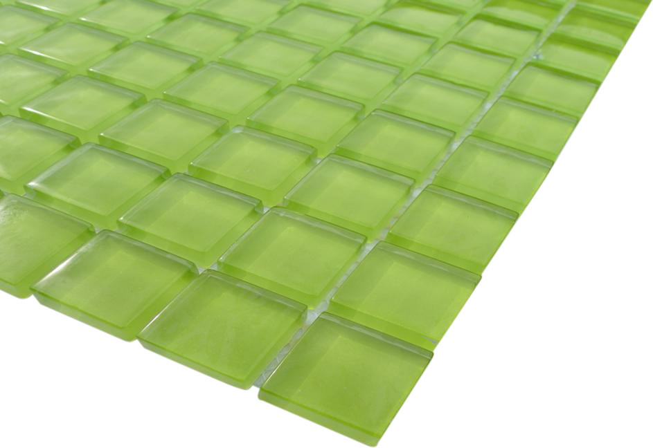 Loft Electric Lime Glass Tile, Sample