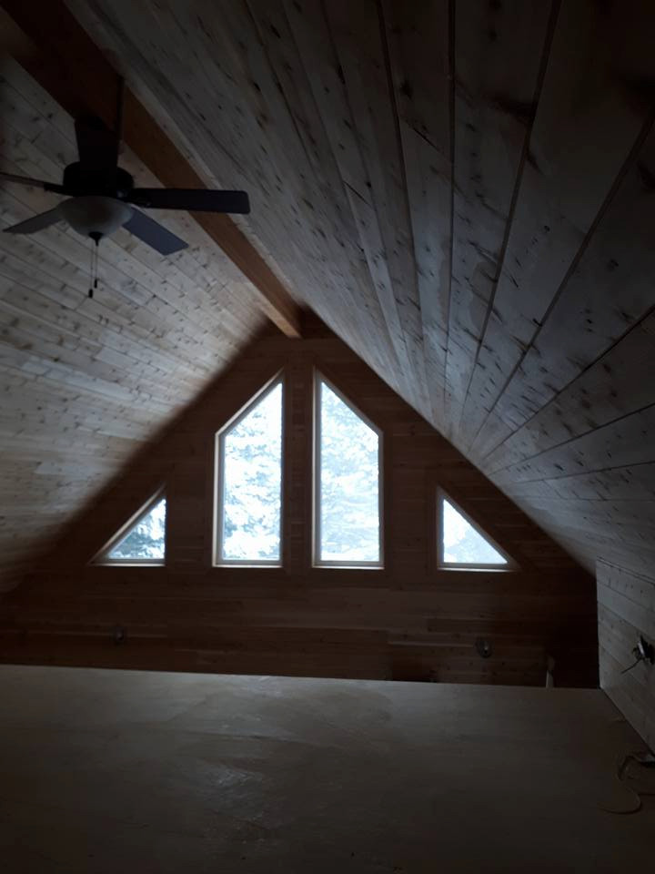 Cedar vaulted ceiling