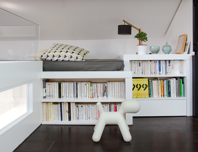 Loft / Mezzannine trendy-dagligstue