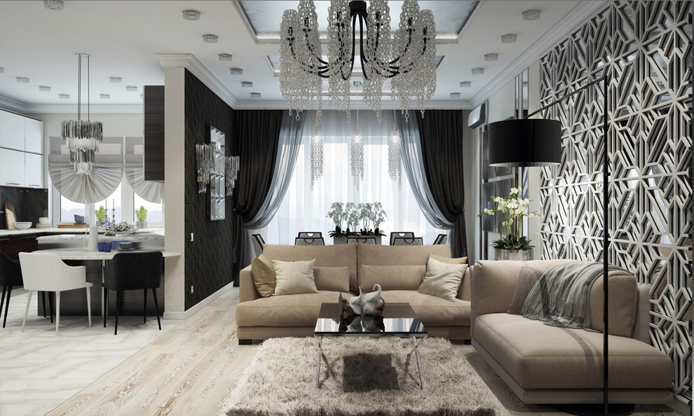 Квартира в Краснодаре - Изысканность стиля Гостиная-вариант 1